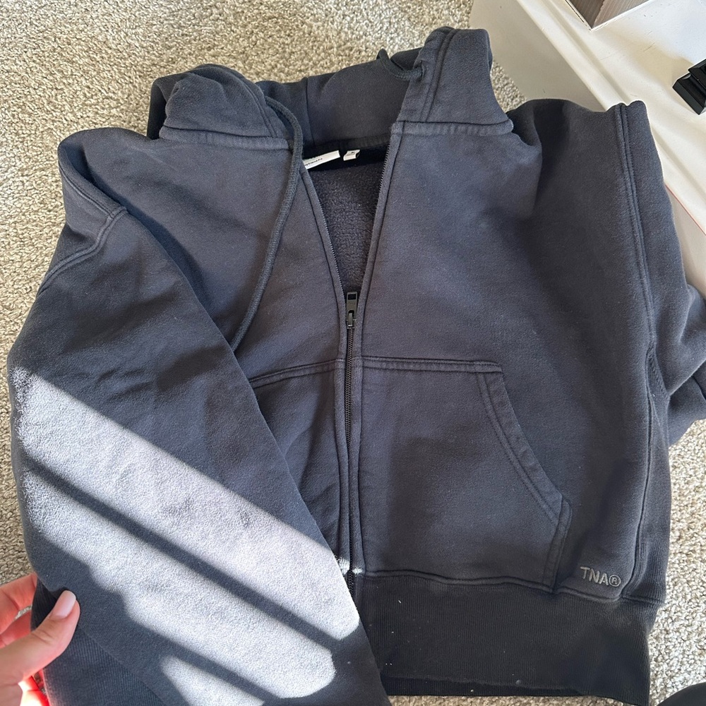 TNA Black Zip-Up Hoodie